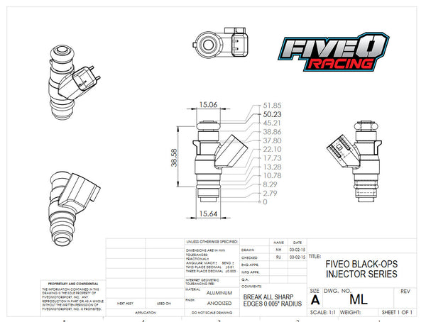 Black Ops US Compact Fuel Injectors for Chevy and GM LSA, LS3, LS7, LS9 ...